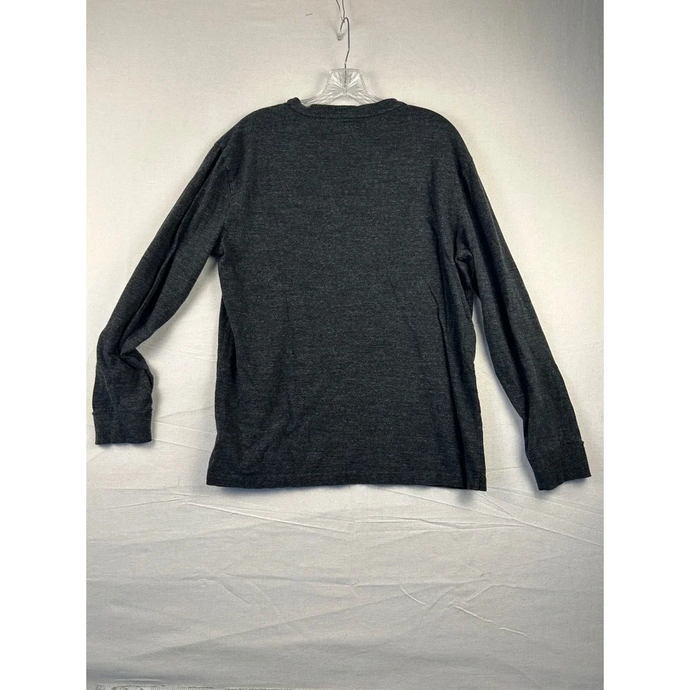 Polo Ralph Lauren Mens V-Neck Long Sleeve T-Shirt Charcoal Grey Heather Small